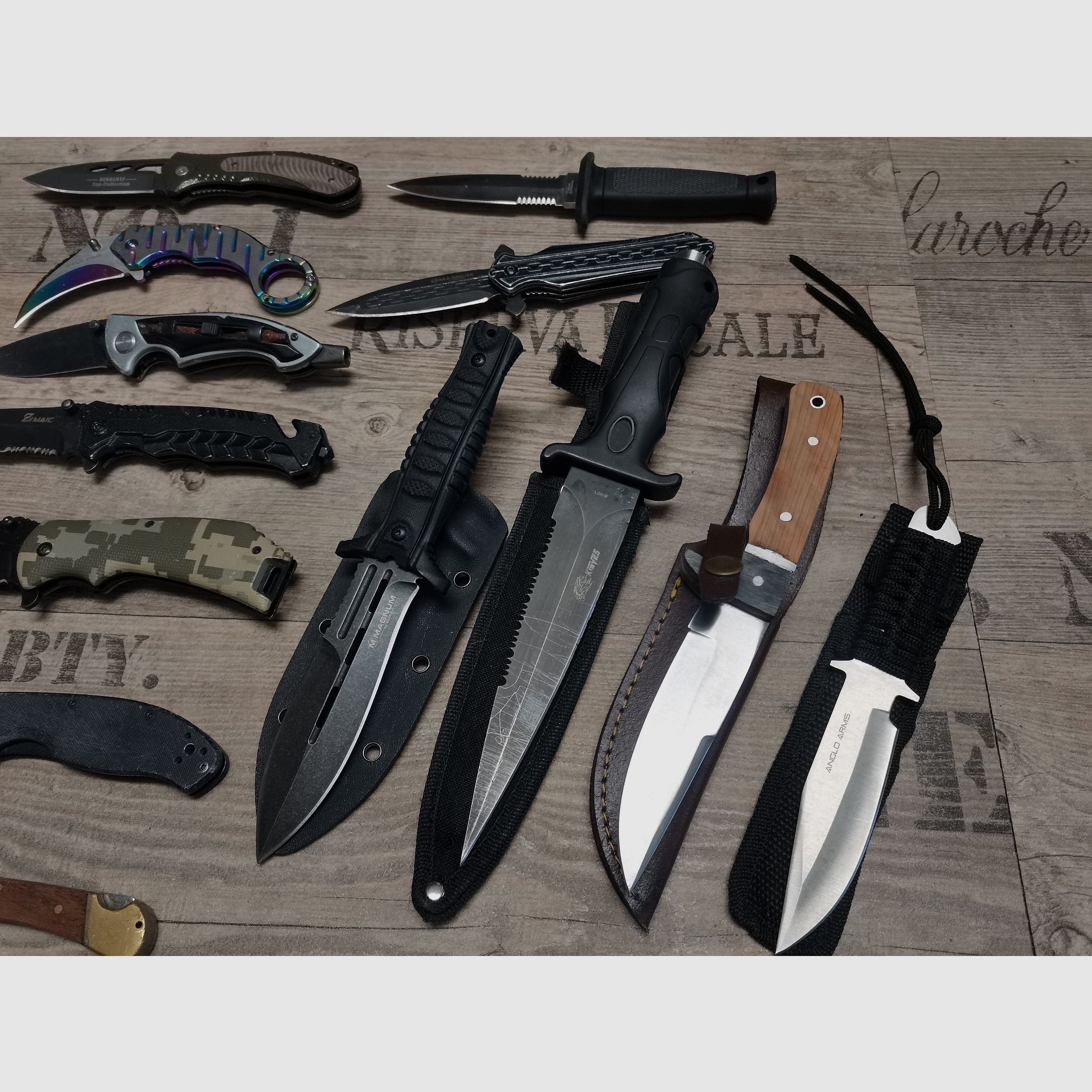 Messer Konvolut Böker Haller Herbertz etc. Karambit Einhandmesser Dolch Springmesser