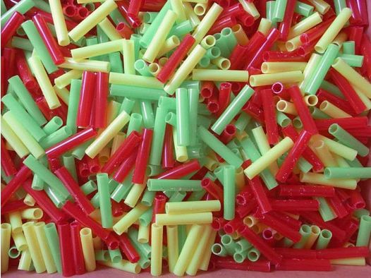 BUNTE RÖHRCHEN FÜR LUFTDRUCKWAFFEN - 4 x 0,81 CM - 100 STÜCK