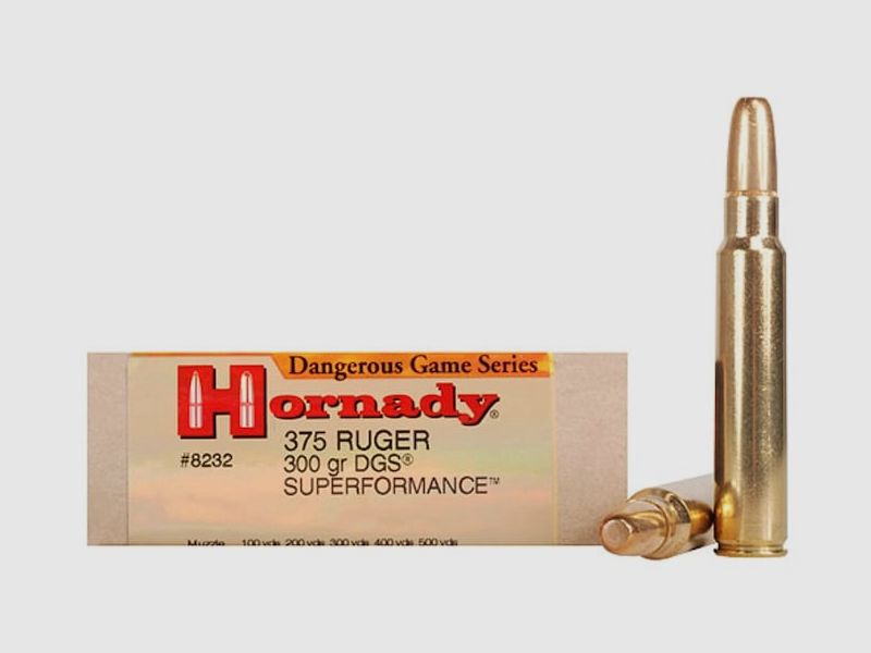 Hornady Dangerous Game Serie .375 Ruger 300GR DGS JFN 20 Patronen