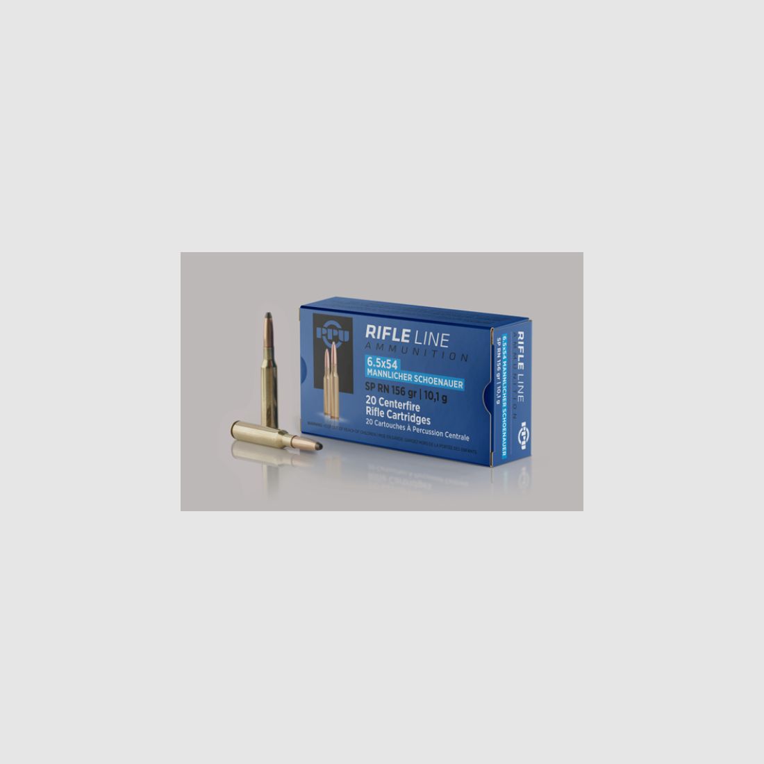 PPU 6.5X54 MANNLICHER SCHOENAUER 156 GRS / 10.1 G SP RN 20 PCS