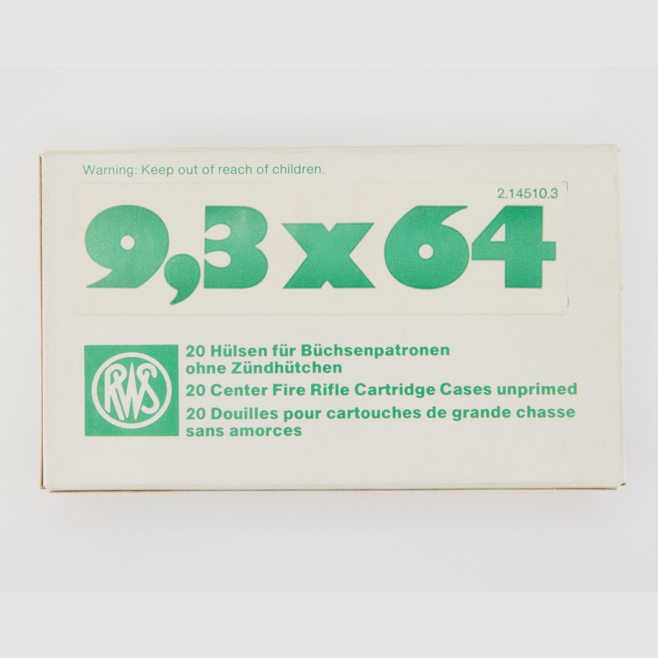 Cartuchos RWS 9,3x64 20 piezas