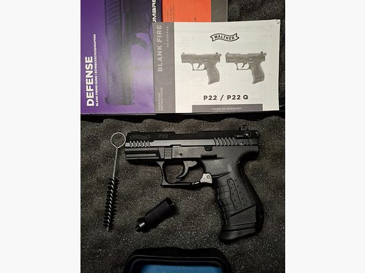 Walther P22 9mm P.A.K. PTB 778 "like new