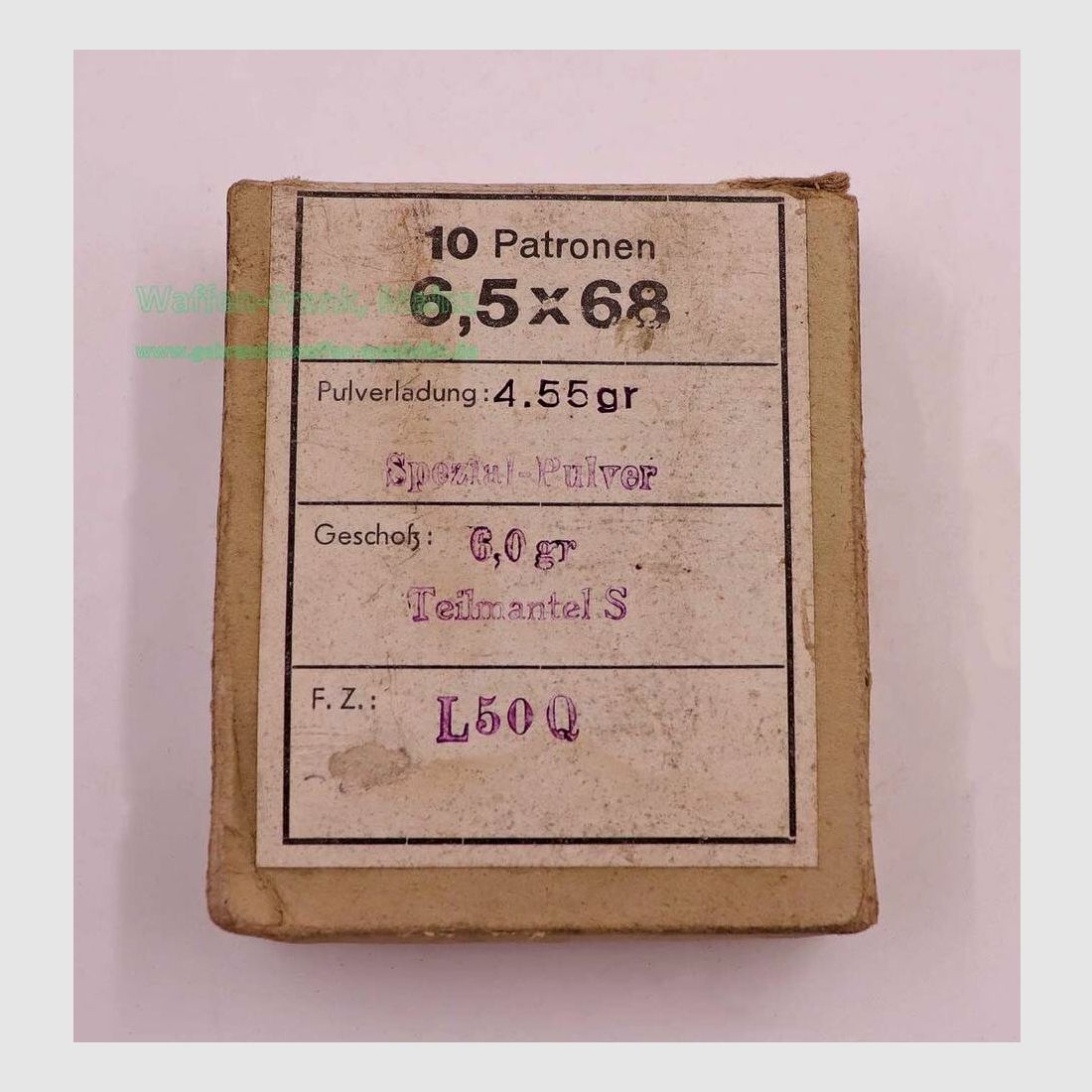 RWS (WZd.Fa.Rottweil) geweerpatronen 6,5x68