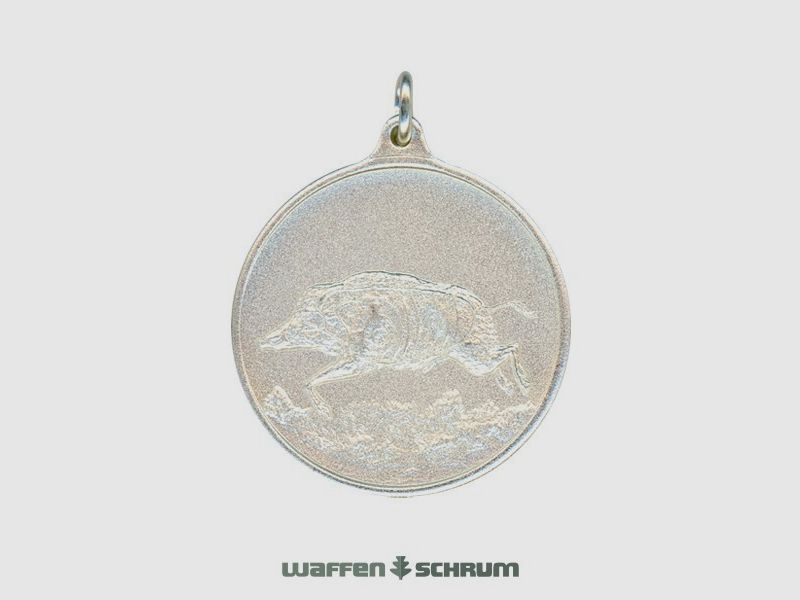 Médaille de chasse Steinhauer&Lück Sanglier 40 mm argentée