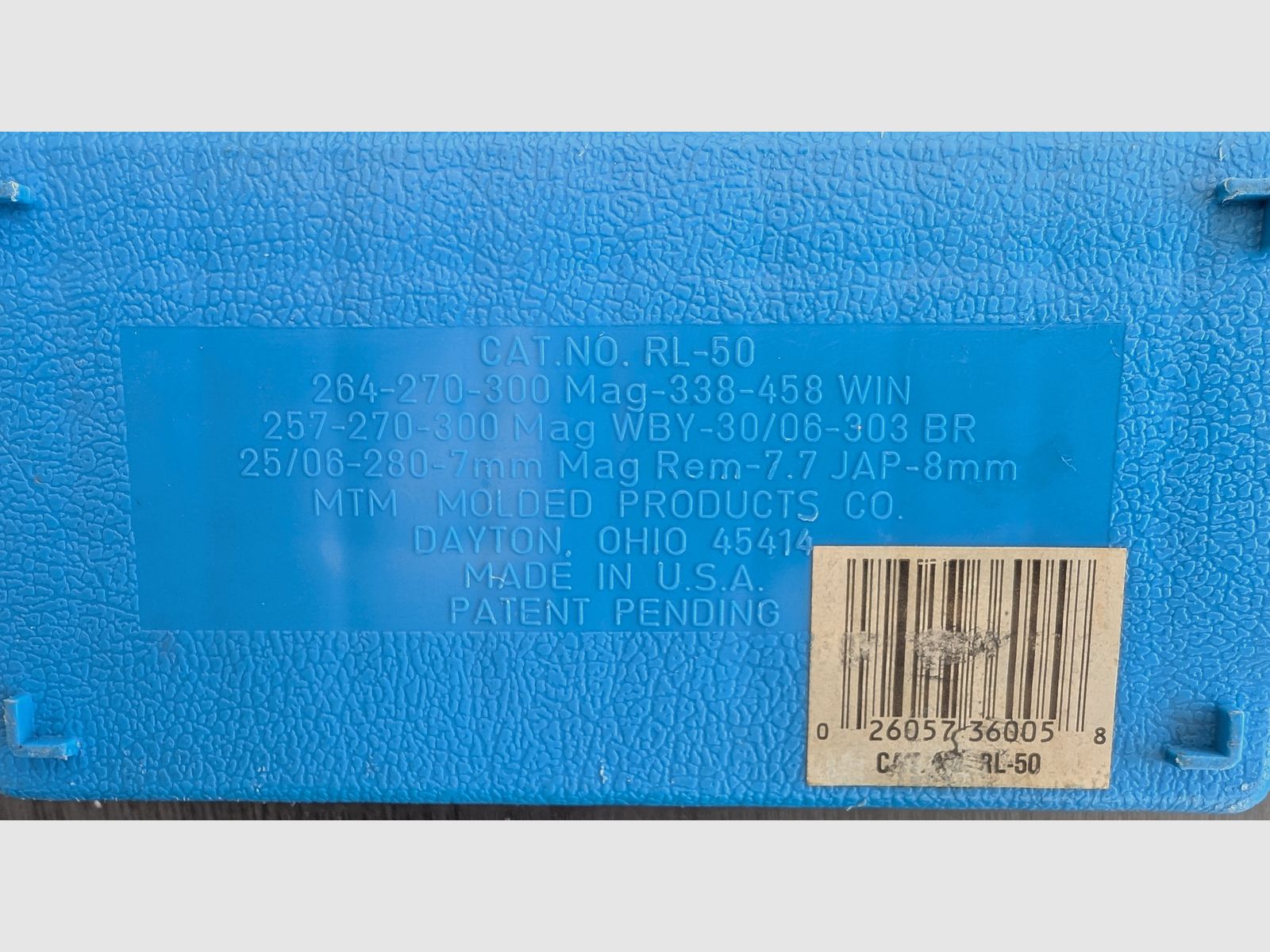 Original Munitionsbox von MTM für Gewehrpatronen mit Schaumstoffeinlage