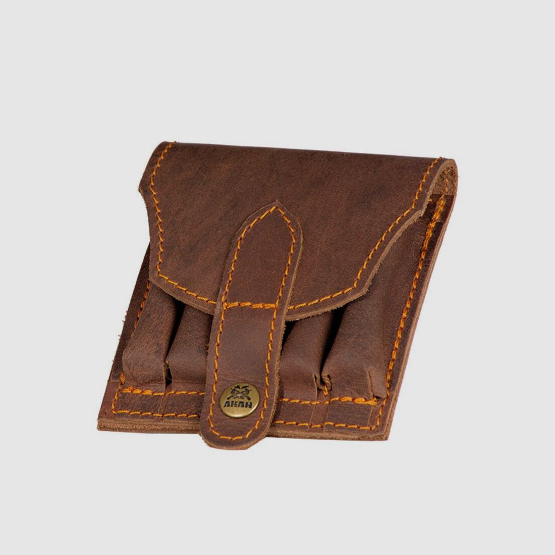 AKAH Patronenetui mit Riemenknopf für 5 Kugelpatronen