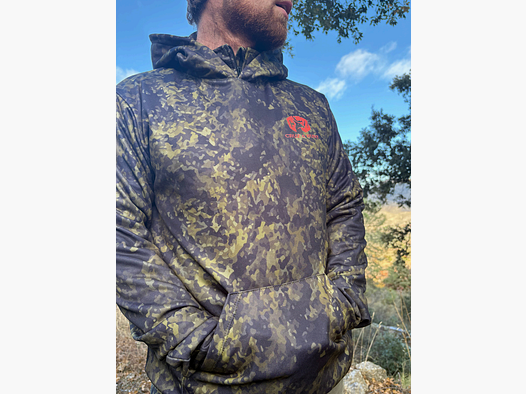 Sweat-shirt technique à capuche couleur vert forêt CRUZ & HUNT