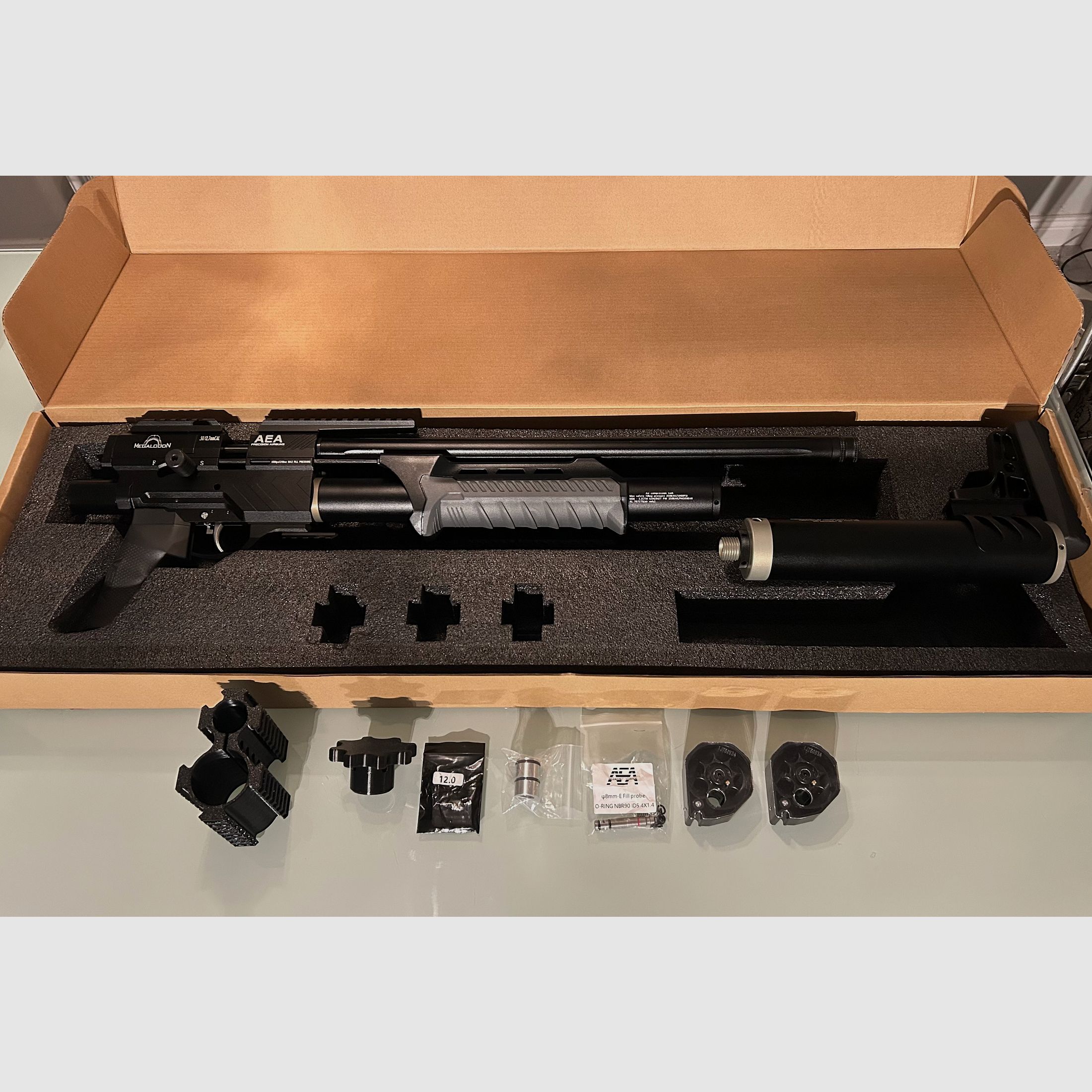 New AEA Megalodon F 7.5 Joule in Opv with invoice + accessories, immediately available!