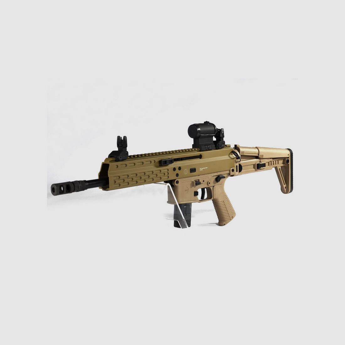 B&T APC9 Sport DE con calcio fisso MBT, Coyote TAN, senza Aimpoint