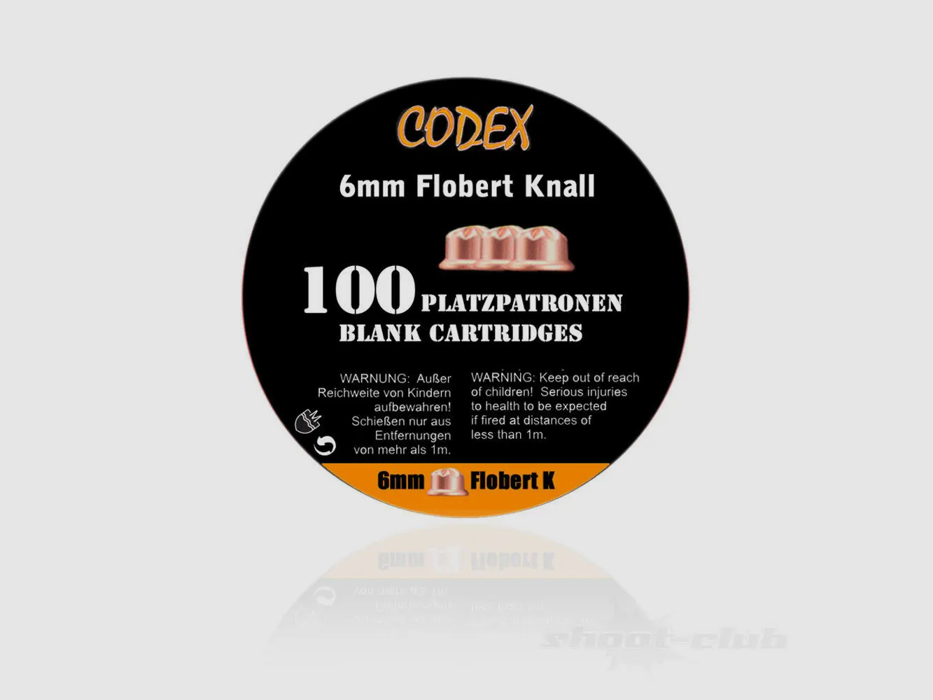 Codex 6mm Flobert Platzpatronen, 100 Stk