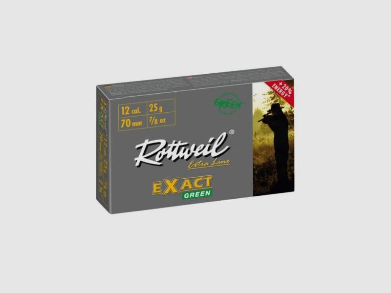 ROTTWEIL Flintenlaufgeschosse 12/70 EXACT GREEN Magnum 5 Stk 25g bleifrei