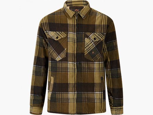 Fleece Jacket Lumberjack Men (Green/Brown)