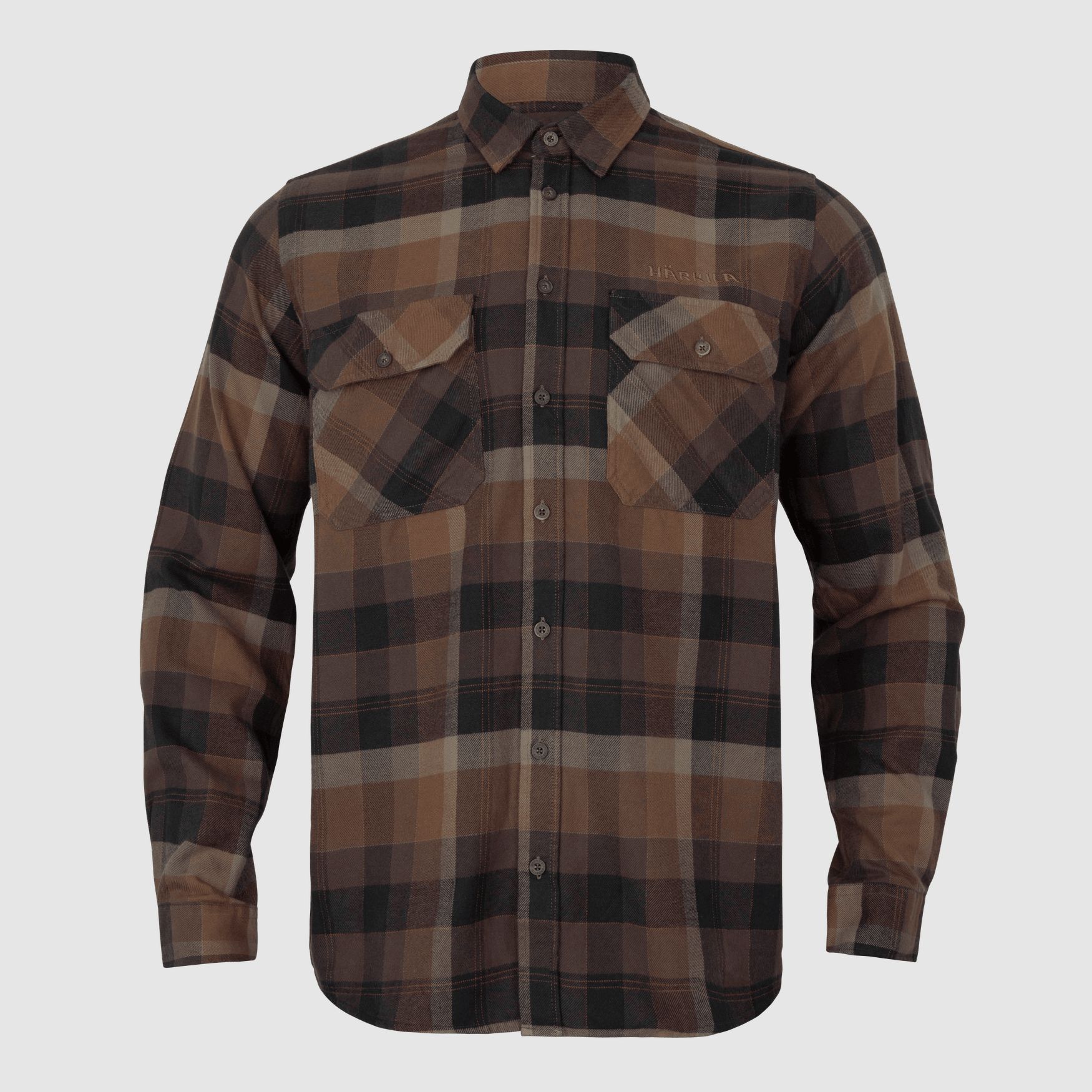 Härkila Asmund L/S Shirt Men Rust Brown Check L