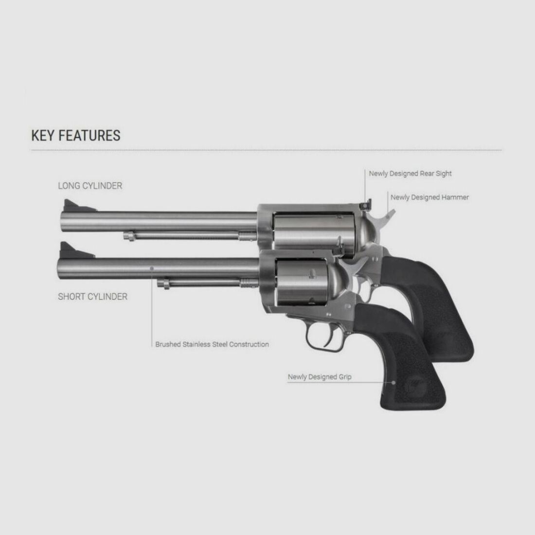 Magnum Research BFR Long 5 cartridges 7.5'' .45-70Gov
