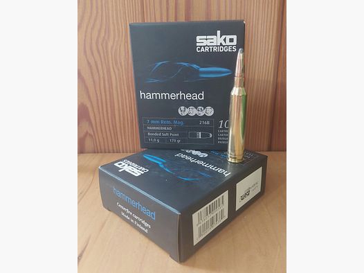 MUNIZIONI SAKO HAMMERHEAD CAL 7 MM REM MAG 170 GR