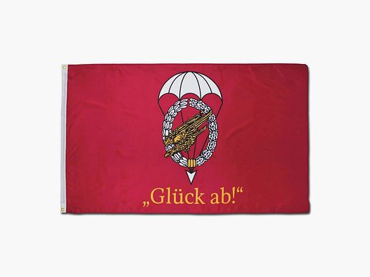 Diverse flag paratroopers luck off