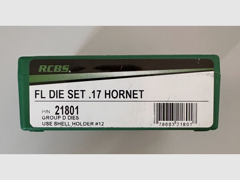 RCBS FL DIE Set .17 Hornet #21801