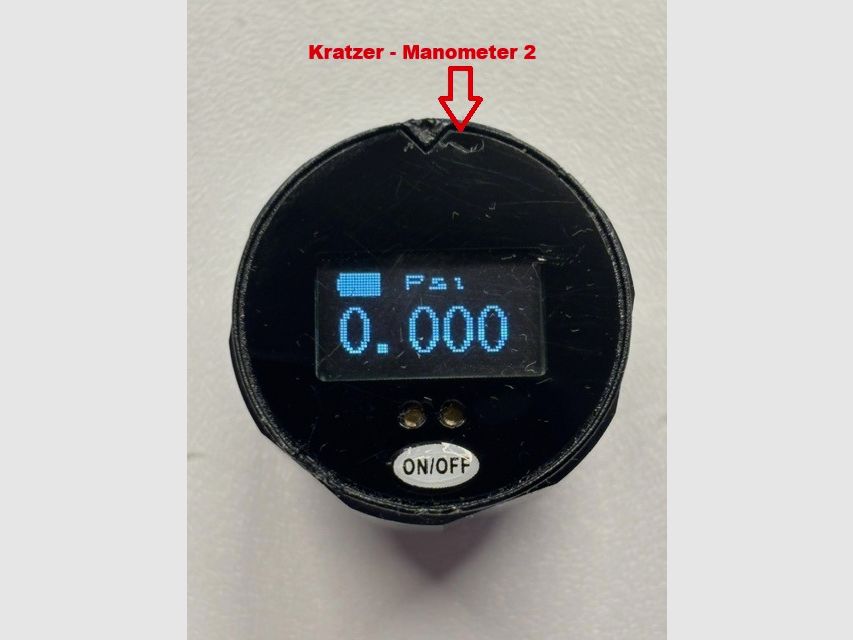 2x digital pressure gauge 25mm (M8, 4500 PSI / 310 Bar) | NEW | for example for HP Max