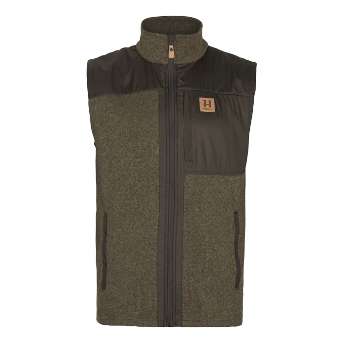 Kamizelka HARKILA Kalix Fleece - Willow green/Shadow brown (109260022)