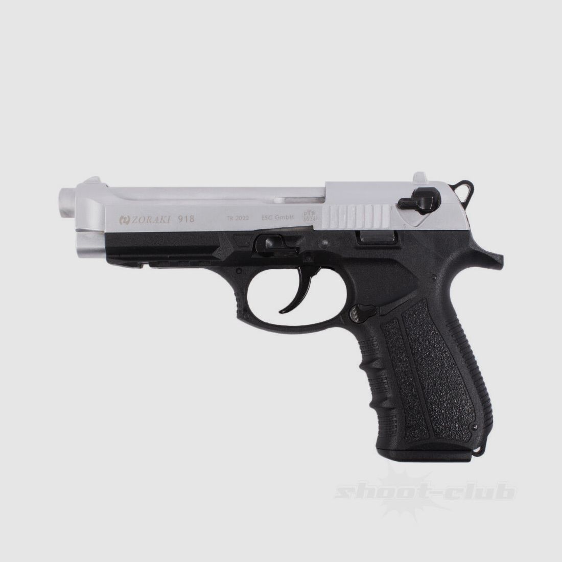 Zoraki 918-P blank pistol Matt chrome 9 mm P.A.K.
