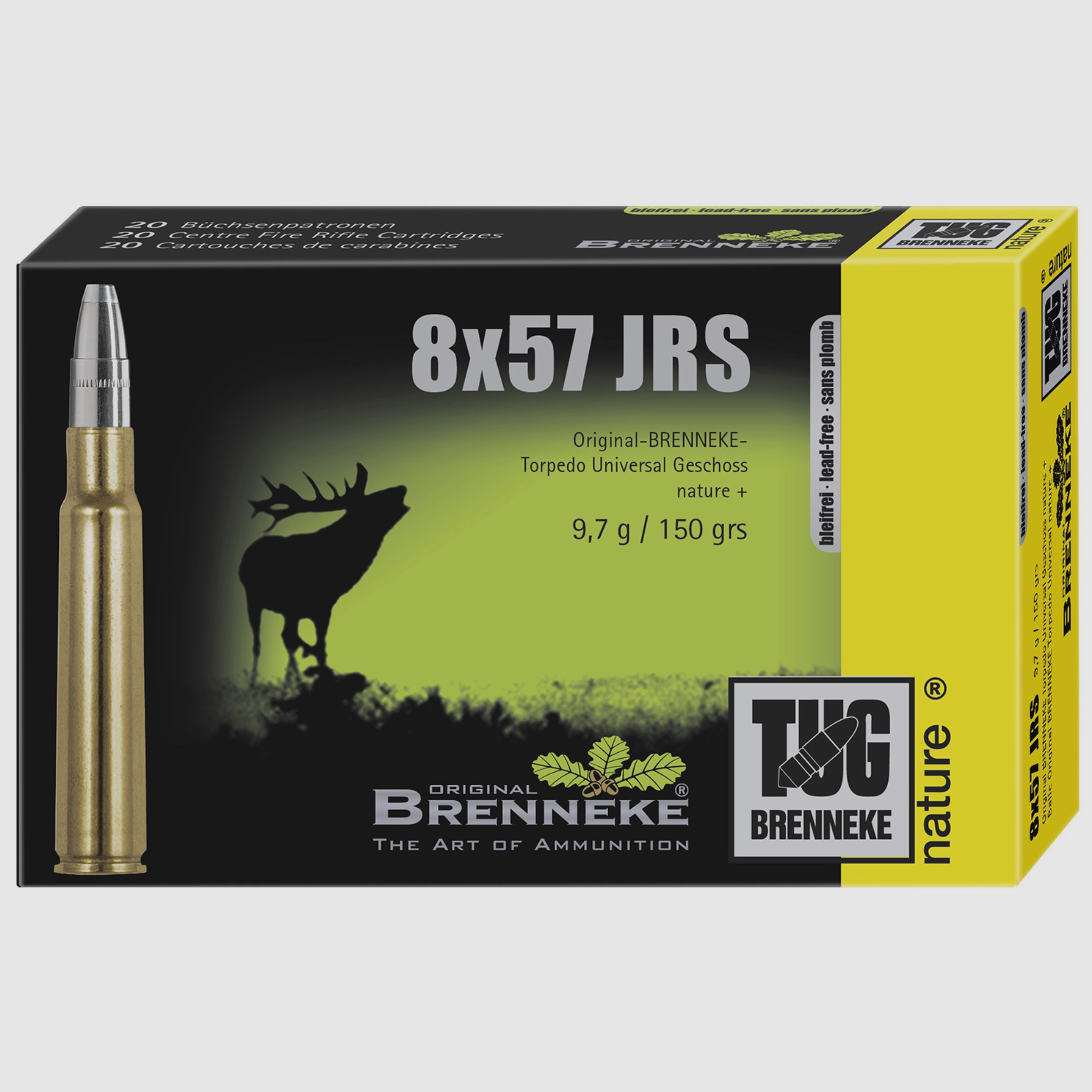 BRENNEKE 44226000 8x57 IRS TUG nature+ 9,7g 150gr Bleifrei Langwaffenmunition