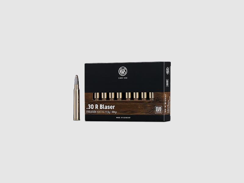 RWS Büchsenmunition Kal. 30R Blaser 11,9g Evolution