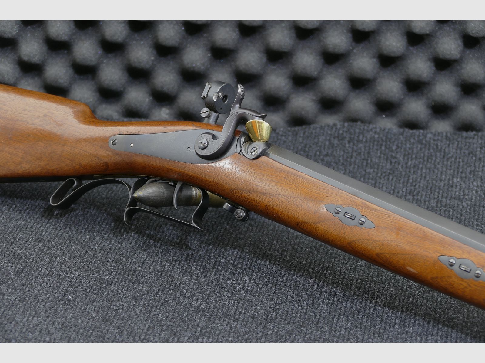 Davide Pedersoli Vorderlader Gewehr Tryon Rifle (Model S.229) uitvoering Creedmoor, .45 zwartkruit, zeer goed onderhouden
