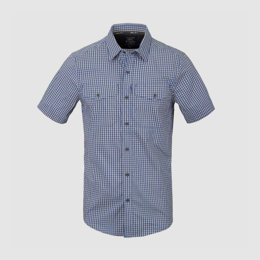 HELIKON-TEX COVERT CONCEALED CARRY SHIRT SHORT SLEEVE - ROYAL BLUE CHECKERED