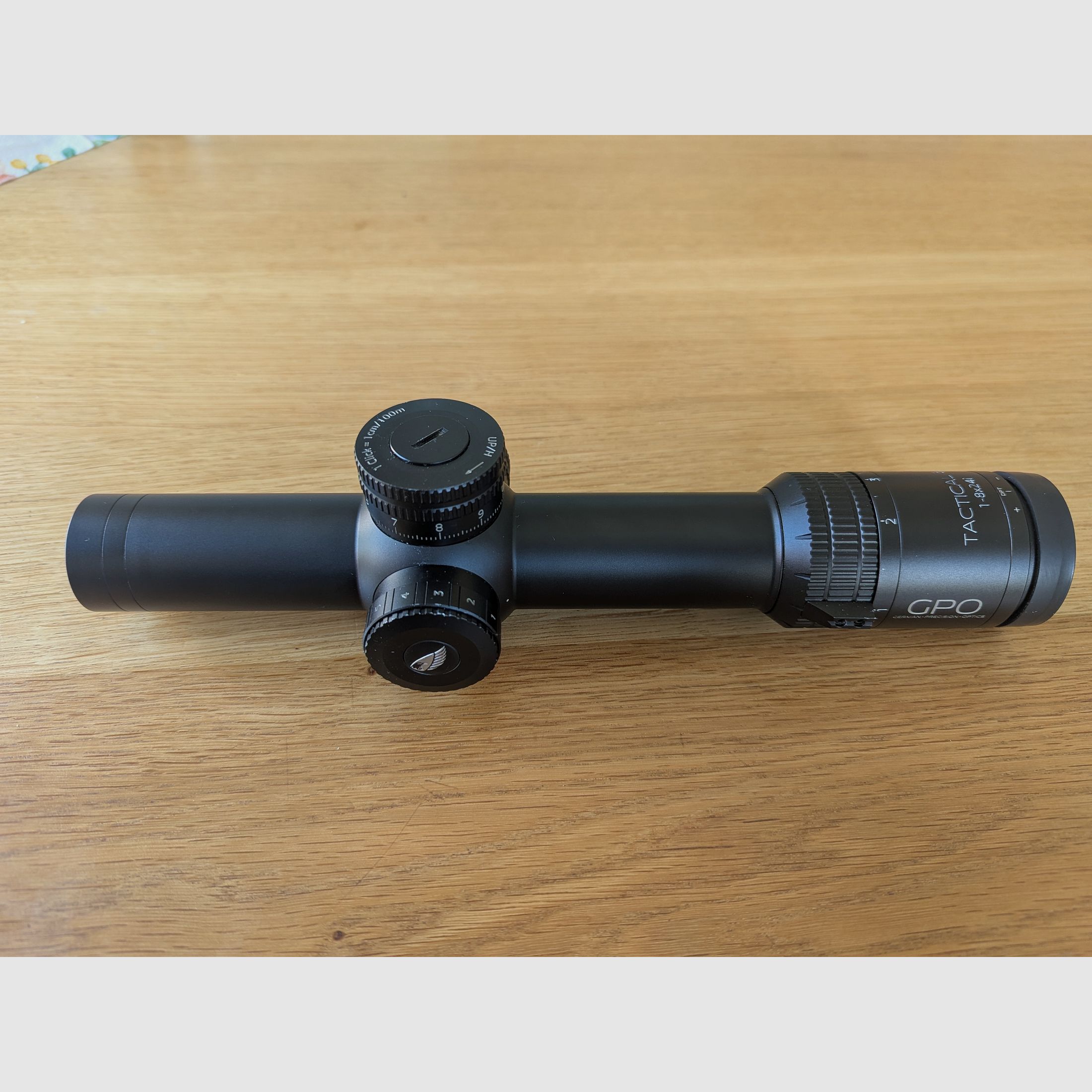 GPO TAC 1-8x24i FFP – LPVO für Jäger und Sportschützen, robust, Nachsatz-tauglich, 1. BE, top Glas