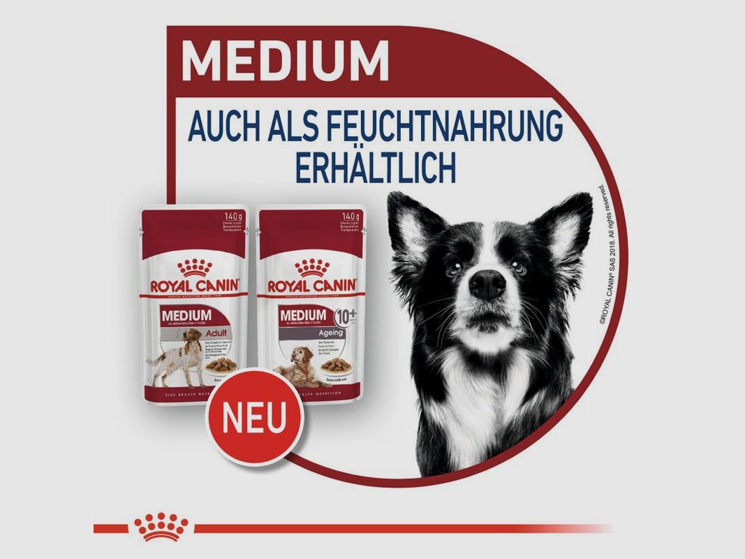 ROYAL CANIN Mittelgroße Hunde Nassfutter Medium Adult 10x140 g