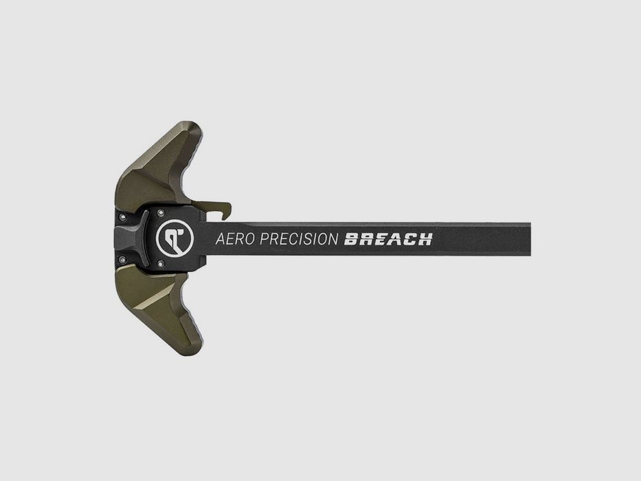 AERO PRECISION LARGE LEVERS AERO PRECISION AR-15 BREACH AMBIDEXTROUS CHARGING HANDLE LRG LEVER BLK/ODG, image 2 of 3
