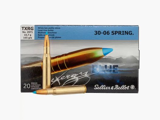 S&B Bukspatroon Kal. .30-06 tipped eXergy blauw 10,7g/165grs.