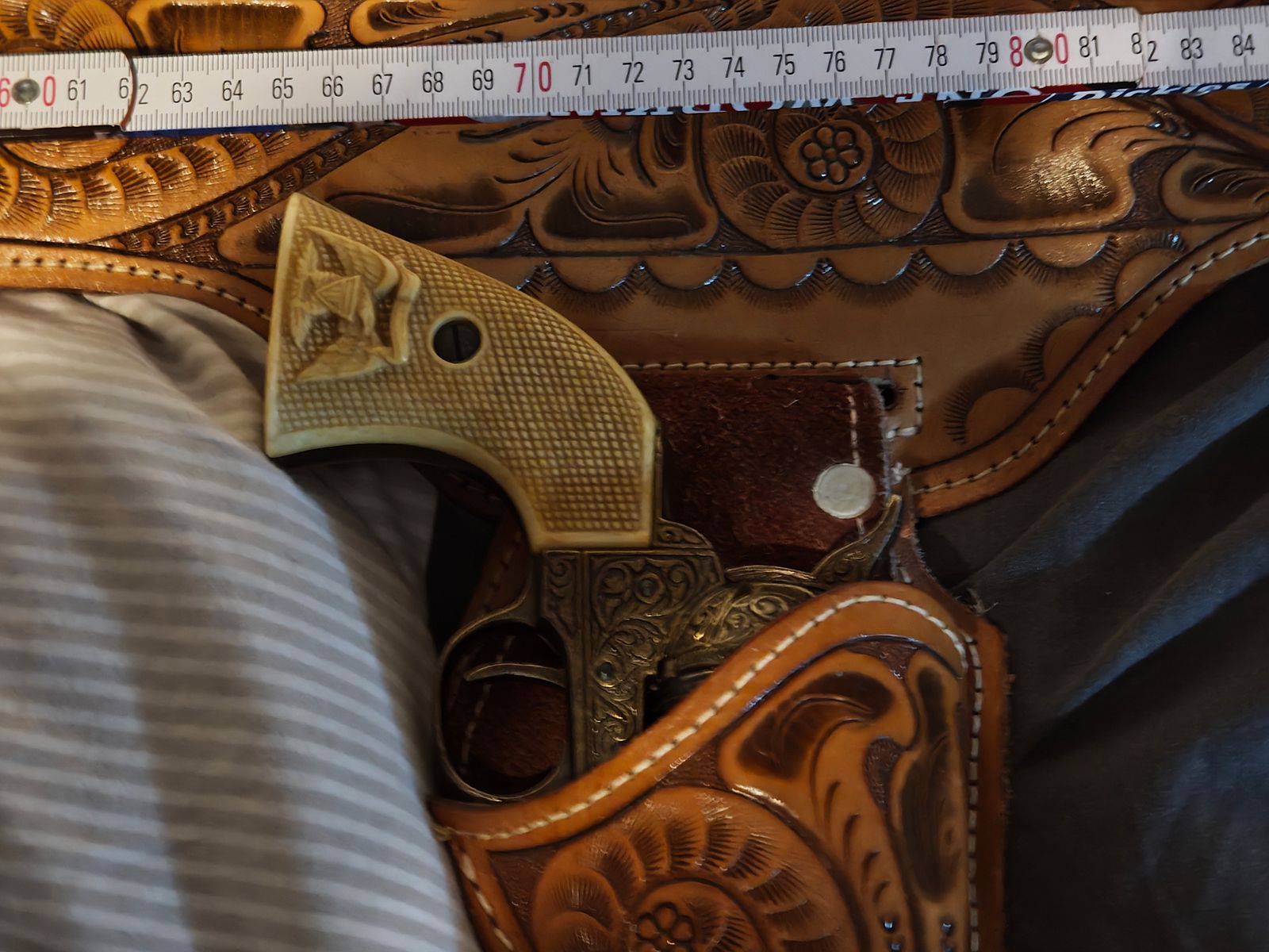 Weihrauch Western Single Action (SAA) revolver with the PTB 788 with white grip panels