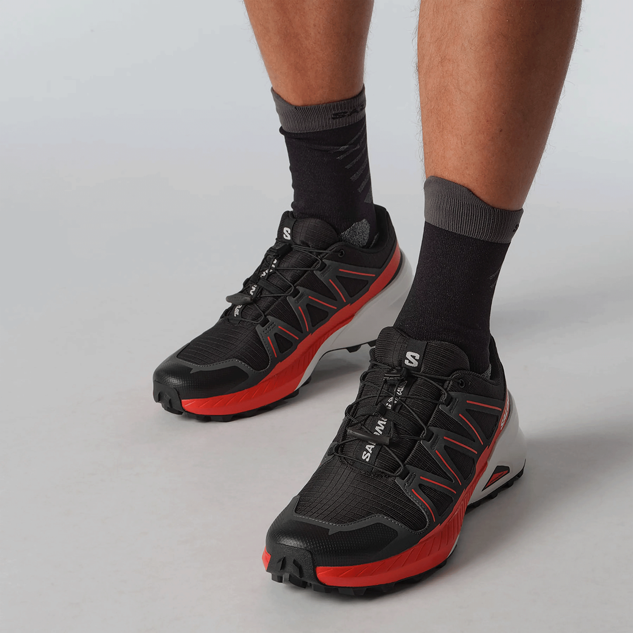 SALOMON – HERREN – SPEEDCROSS PEAK Schwarz / Asphalt / Feuriges Rot, Bild 7 von 8
