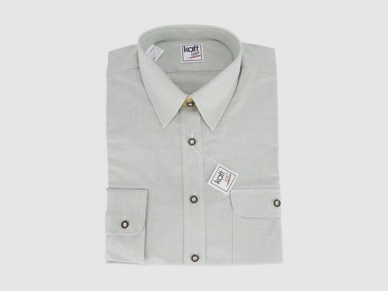 Katt camicia sportiva e per il tempo libero, verde chiaro, a maniche lunghe, taglia 40