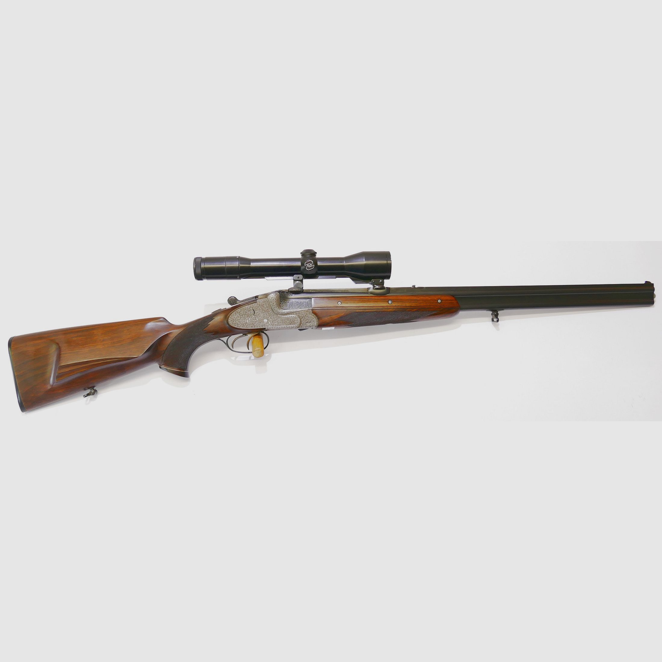Merkel Usato Modello 323 Chiusura Laterale 9,3x74R Fucile Doppietta