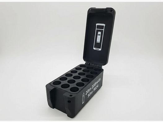 Filamelt ammunition box / 20 gauge / 'folding / locking lid' / cartridge box, ammo box