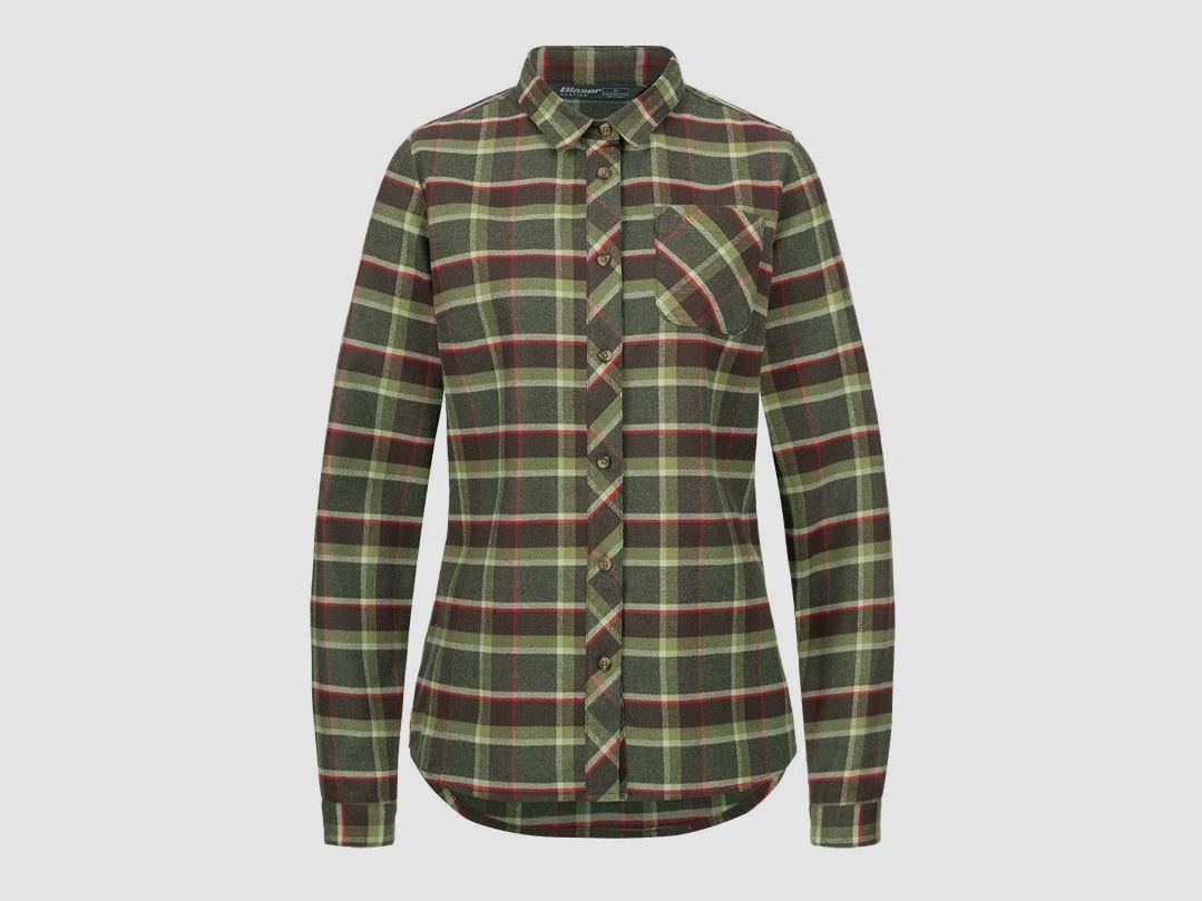 Blaser Charlotte Damen Bluse - Oliv/Rot kariert  42