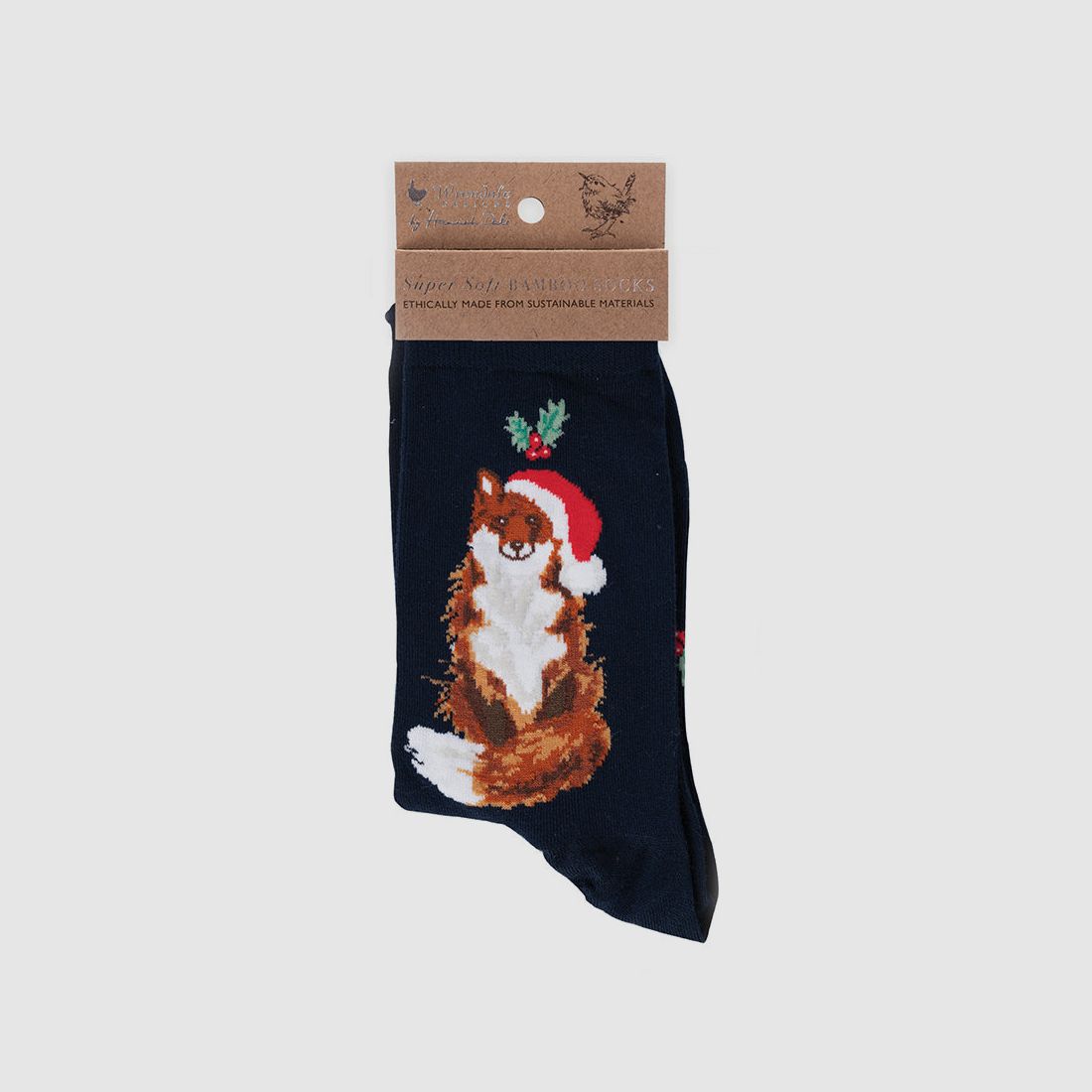 Wrendale Weihnachtssocken mit Fuchs