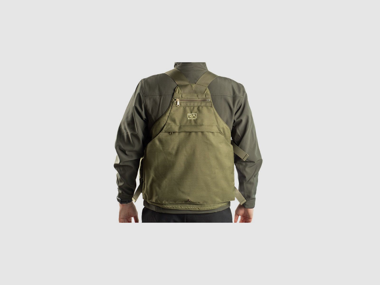 Weste Dreifach Nylon Grün und Orange für die Jagd Ra Sport, Bild 2 von 3