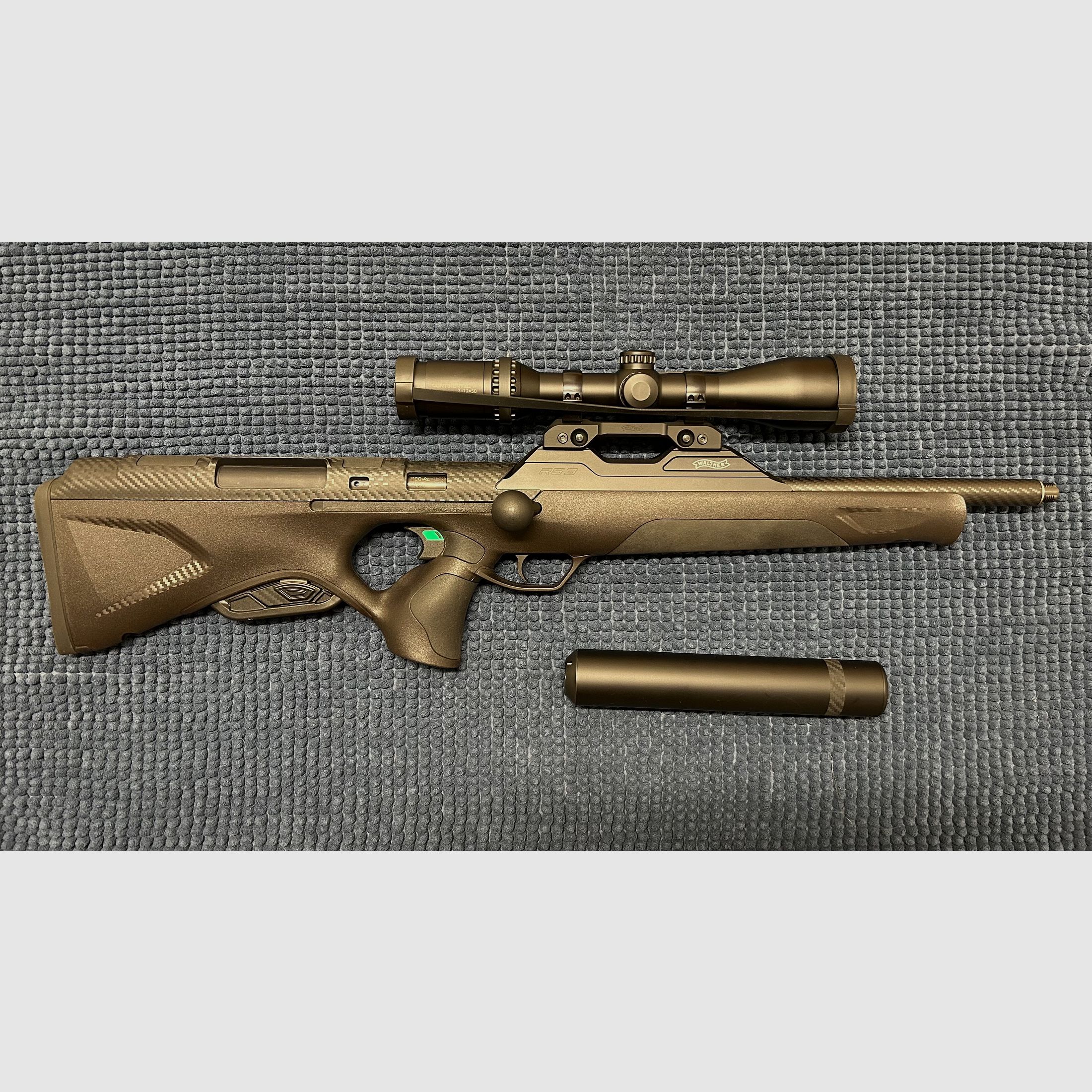 Walther RS3 incluyendo suppressor y montaje