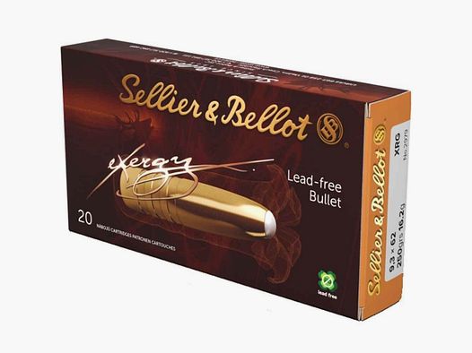 9,3x62 eXergy loodvrij 16,2g/250grs. Sellier & Bellot