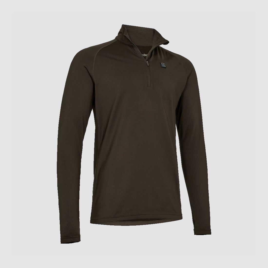 Maglia intima riscaldata da uomo con zip, taglia M, wood