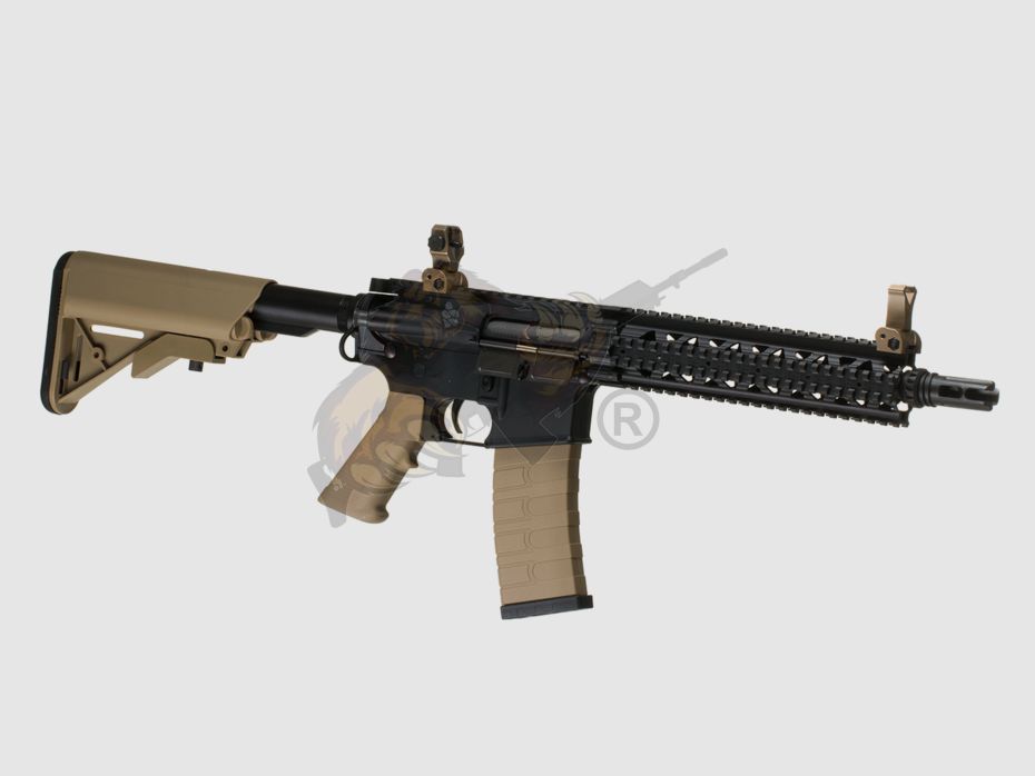 G&G CM18 Mod1 long RIS/rail cover Airsoft - max 0,5 Joule in schwarz/desert