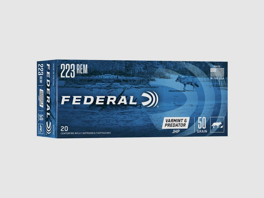 FEDERAL 223 REM 50 GRS AMERICAN EAGLE JHP 20 PCS