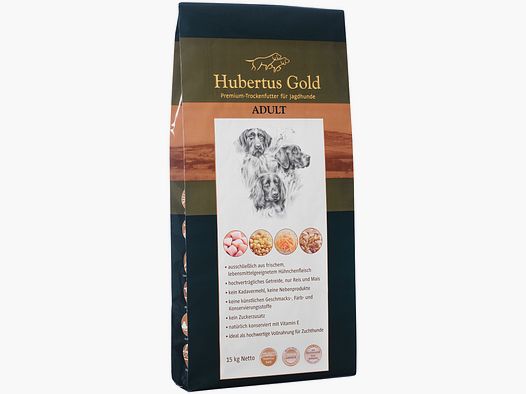 Alimentation sèche pour chiens adultes Hubertus Gold