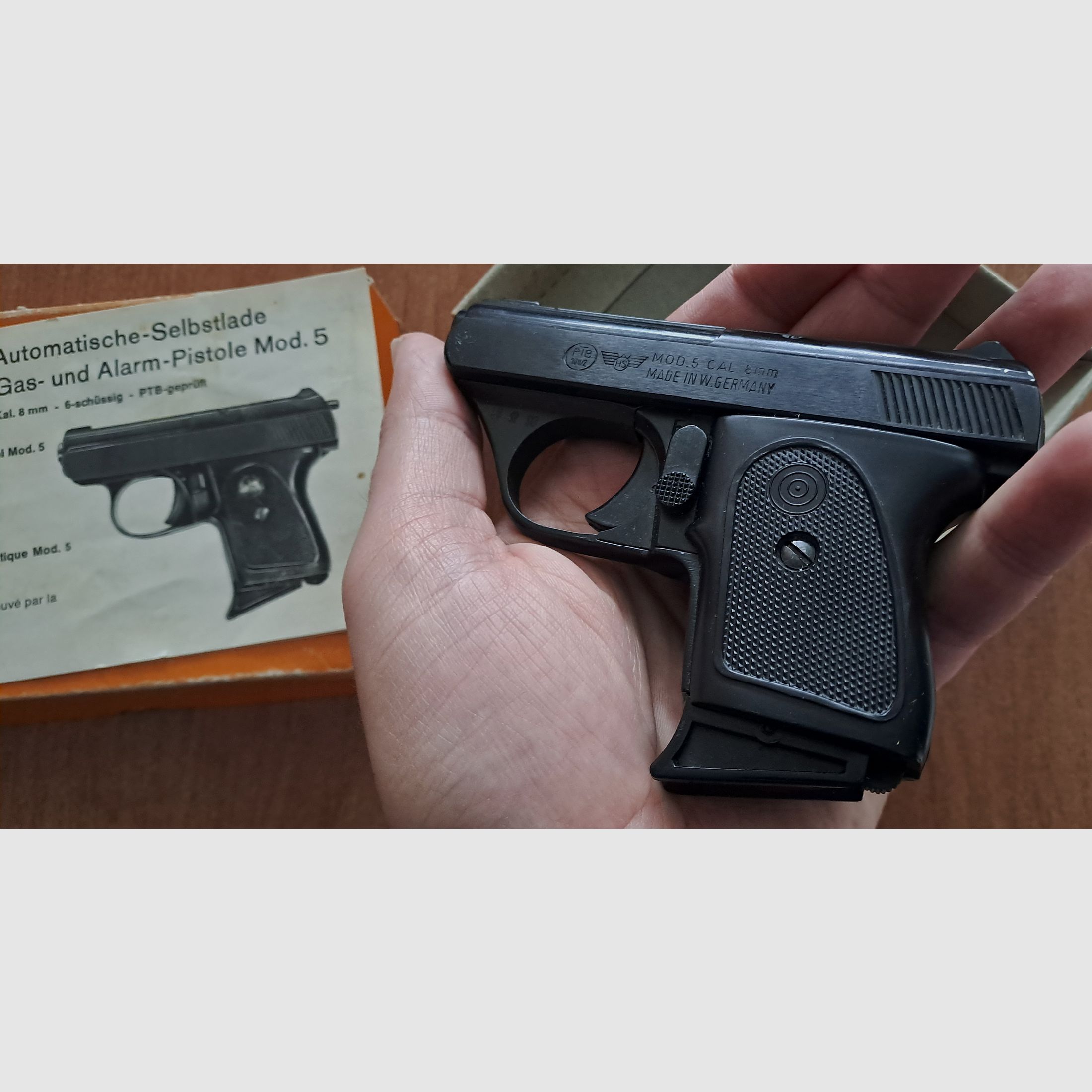 HS Mod.5 Cal. 8 mm blank/ PTB 100/2 from 1993