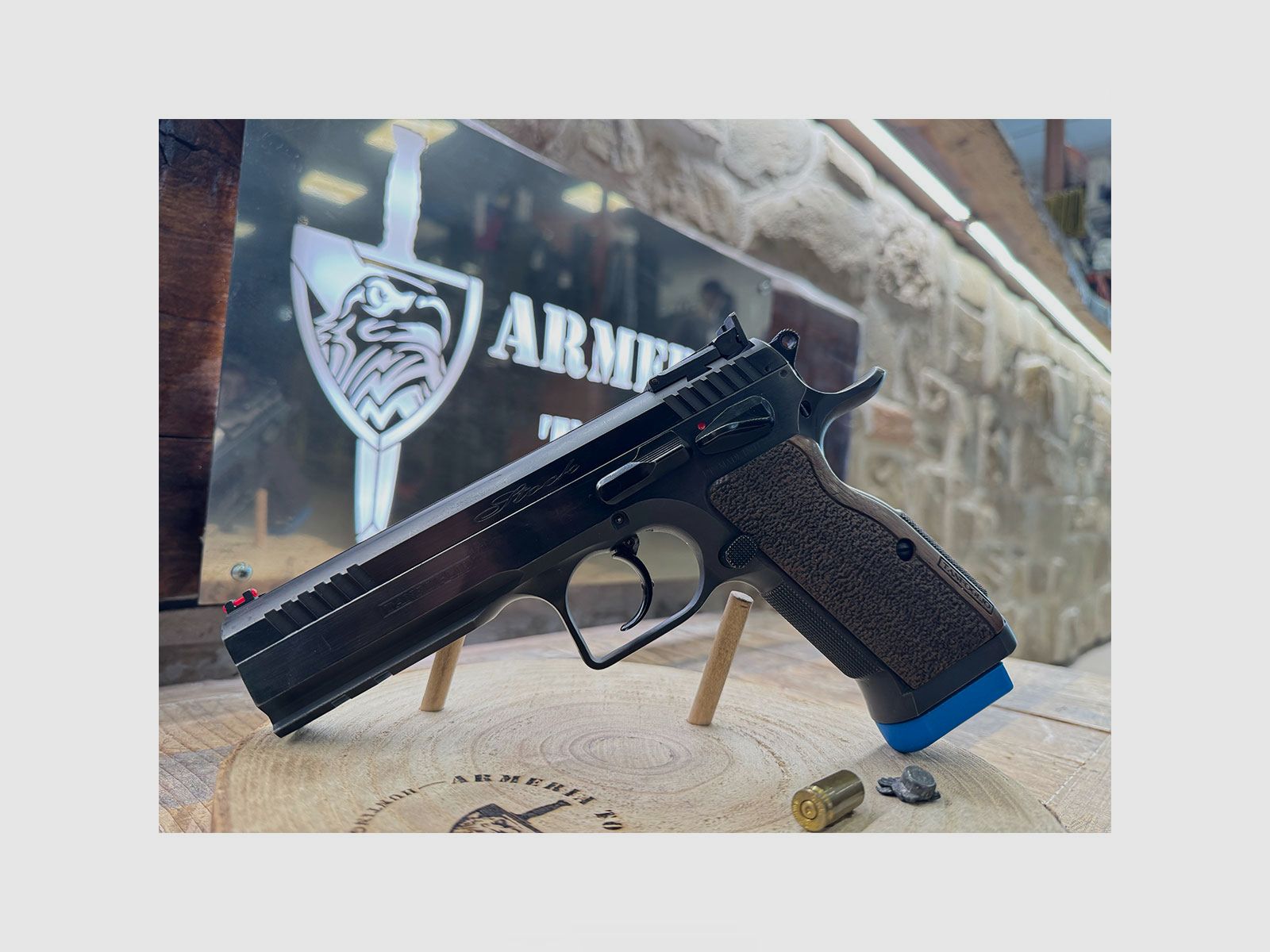 UTILISÉ – PISTOLE – TANFOGLIO MOD. STOCK III cal. 9×21, image 1 sur 6