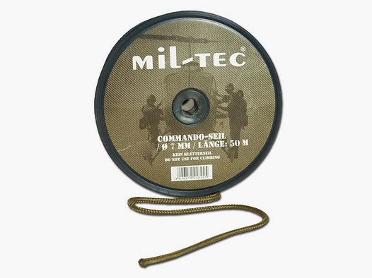 Mil-Tec Kommandoseil coyote 7 mm, 50 m