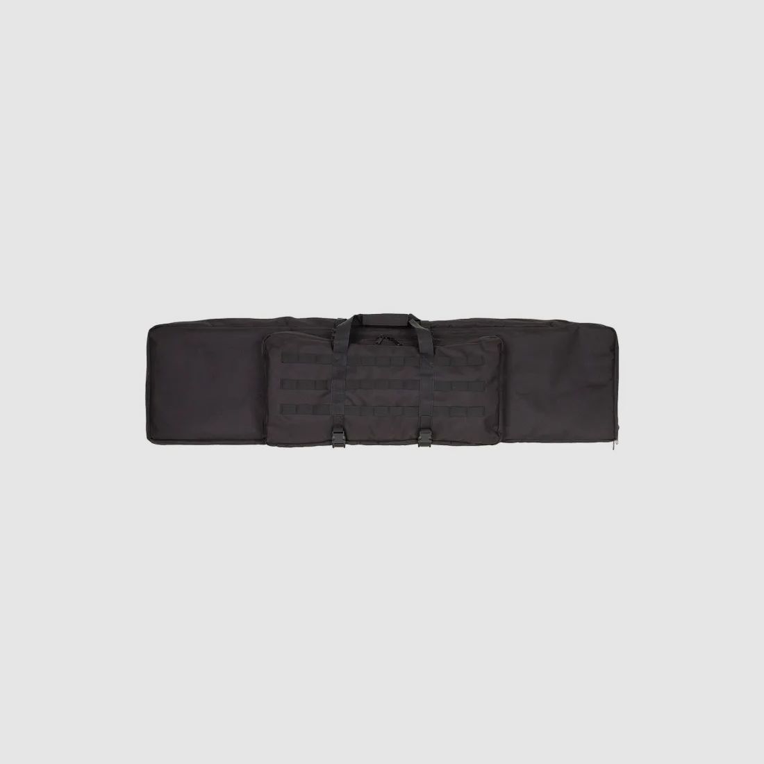 Rifle bag for 2 long guns up to 140cm, black, with divider and backpack straps
